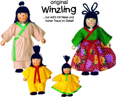 Winzling Set Chinesen Familie