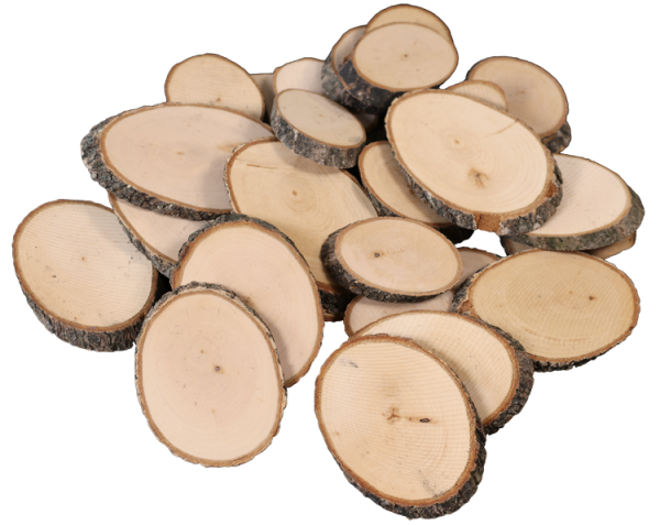 Naturholzscheiben 1Kg oval - ovaler Schnitt
