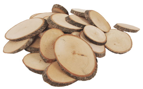 Naturholzscheiben 1Kg oval - ovaler Schnitt